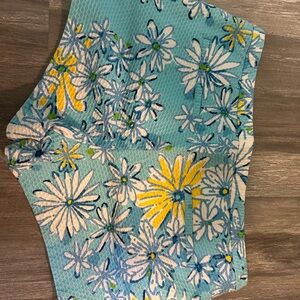 Lilly Pulitzer Blue and Yellow Patterned Shorts